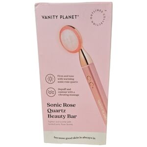 Vanity Planet Sonic Rose Quartz Beauty Bar - Warming Vibrating Tool For Skincare